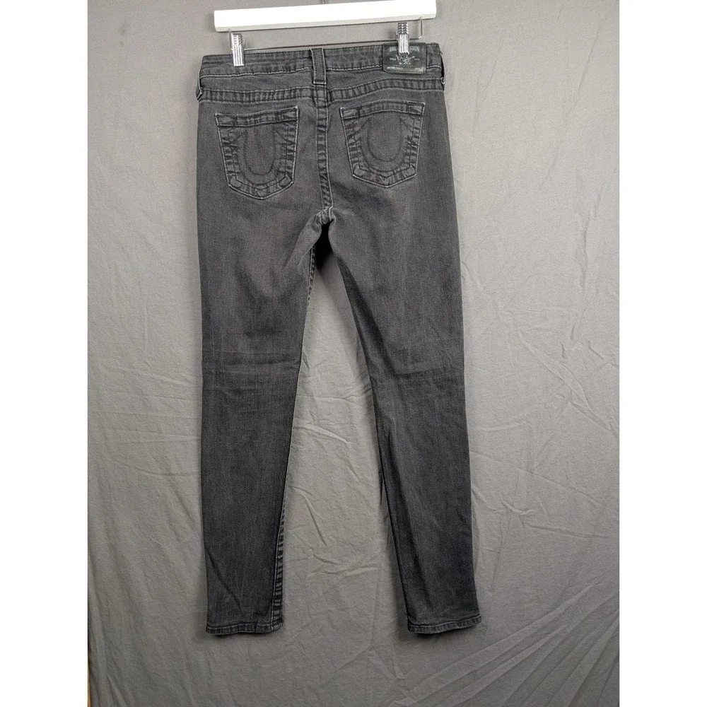 True Religion‎ Mens Rocco Skinny Fit Jeans Charcoal Gray Made in USA Size 30